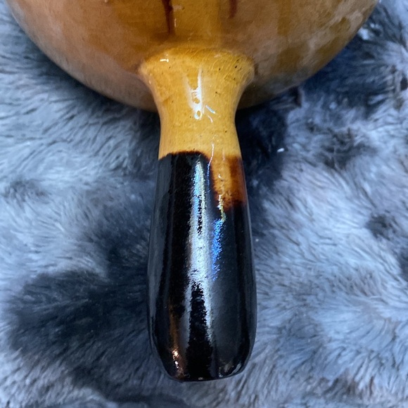 Glazed ceramic saucepan/casserole yellow ceramic pot - Picture 8 of 16